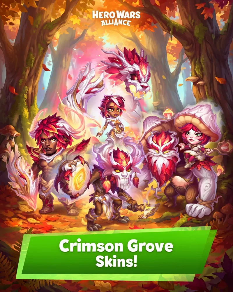 Hero Wars Crimson Grove season art
